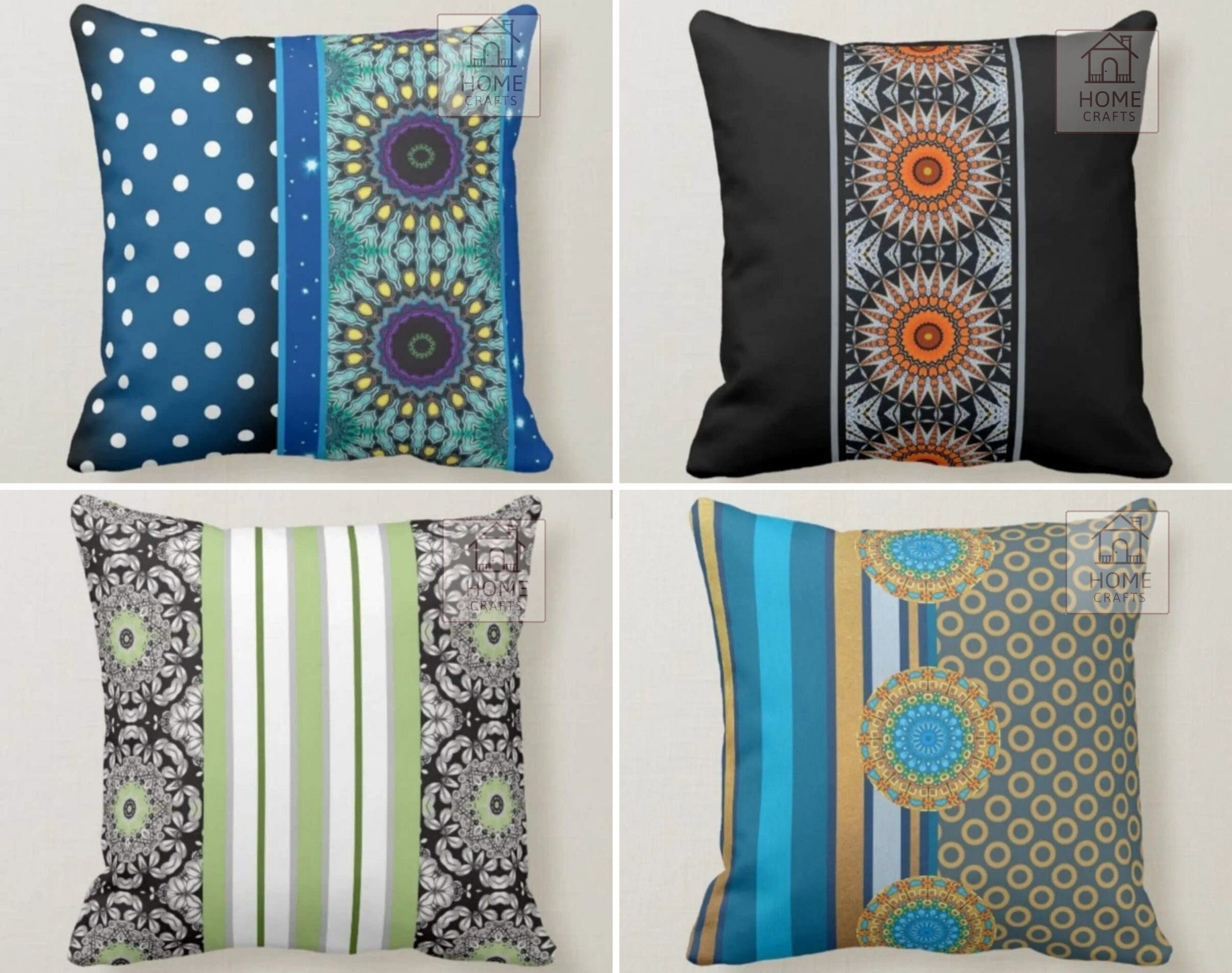 Mandala Pattern Pillow Cover Ethnic Style Cushion