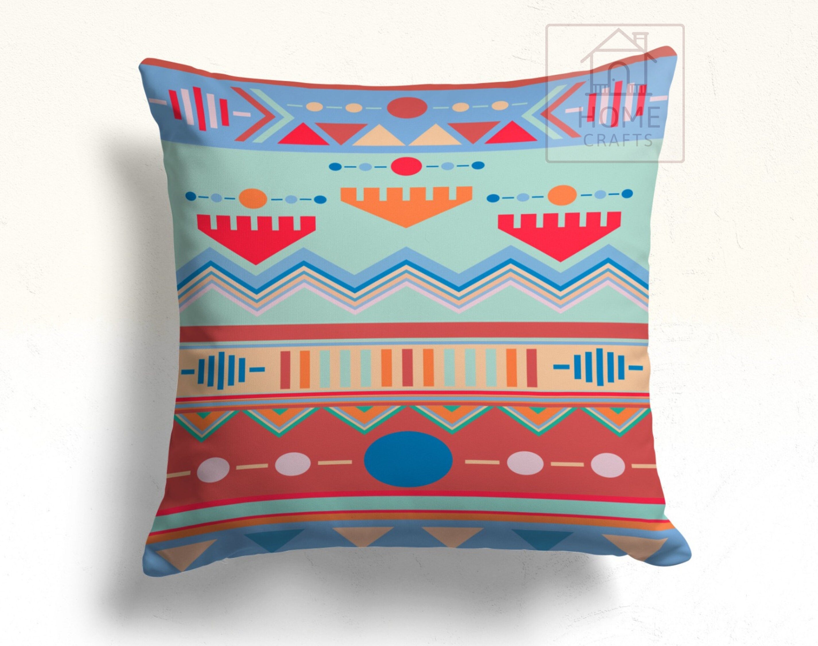 Modern Geometric Shapes Pillow Case Ethnic Theme