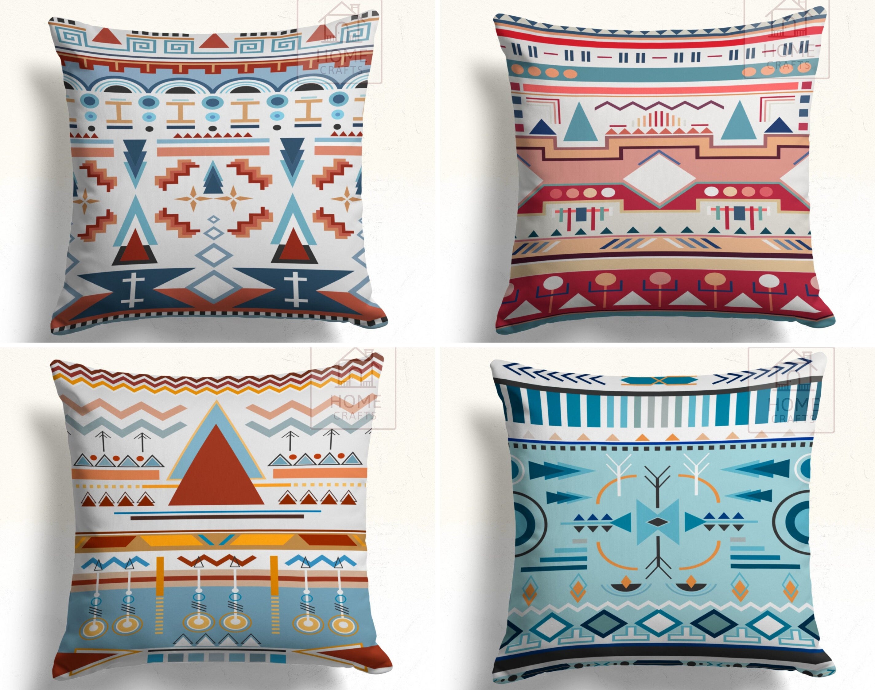Kilim Pattern Pillow Case Ethnic Design Cushion