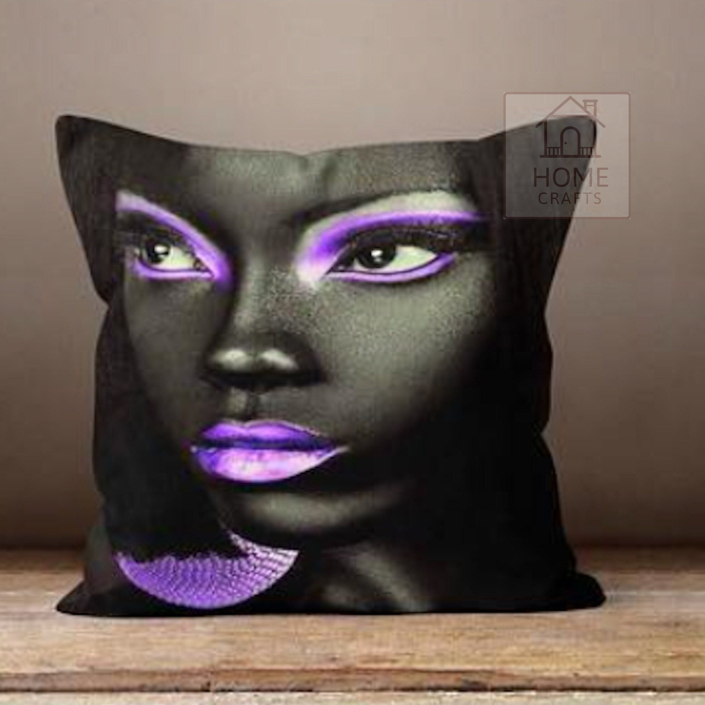 African Lady Pillow Cover African Beauty Cushion