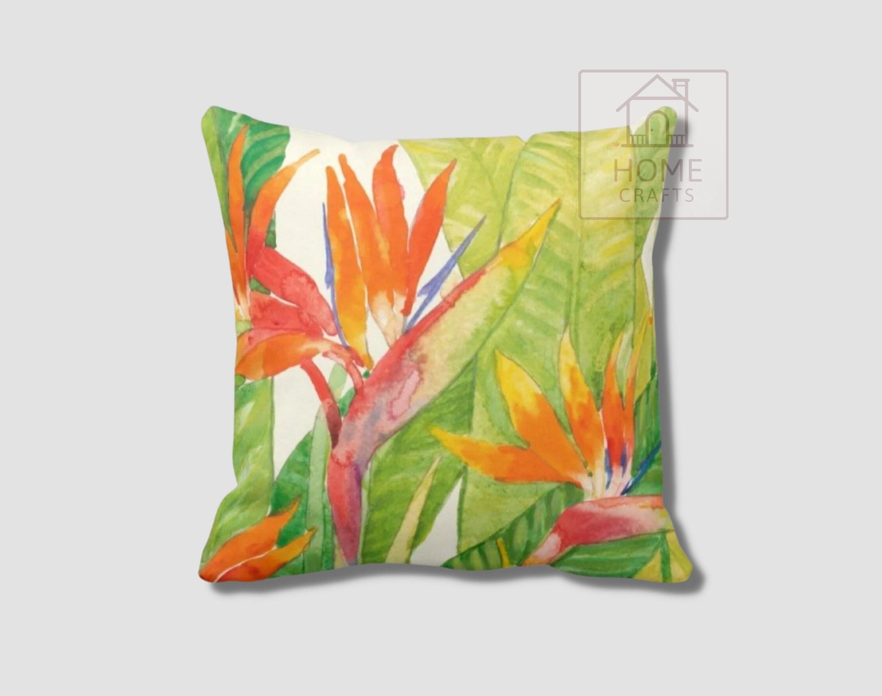 Bird of Paradise Flower Pillow Covers Decorative Trend Cushion Case